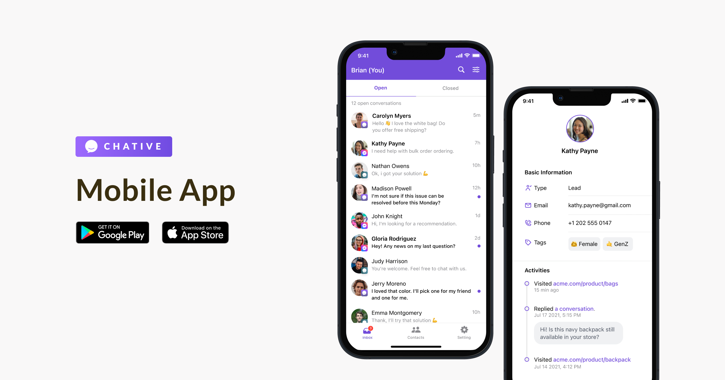 Chative.IO Mobile App Guide Stay connected with your customers using Chative.IO mobile app.